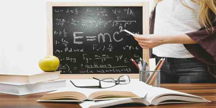 10 best examples of jobs for blind people, teacher's black board with equations on it